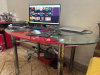 Dinning table with 4 chair ( tempered glass )
